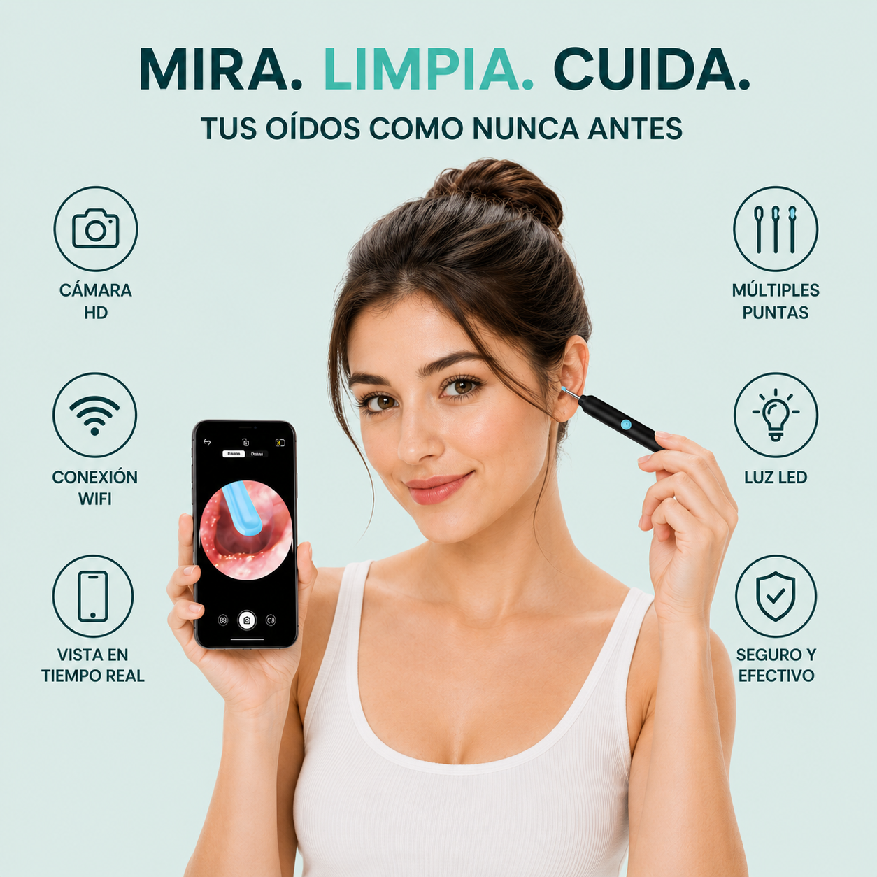 Limpiador de Oídos con Cámara HD